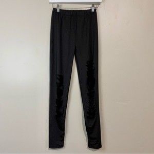 Women’s Casual Pant with Ripped Detail Black NWOT